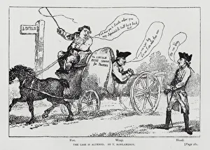 Chauffeuress Gallery: The Case is Altered, satire on the defeat of Sir Cecil Wray by Charles James Fox
