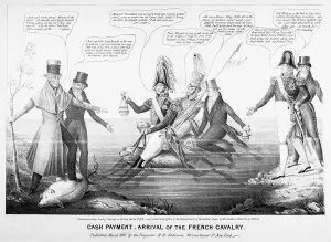 Cash Payment - Arrival of the French Cavalry, published by H.R Cash Payment - Arrival of the French Cavalry, published by H.R