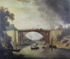 The Cast Iron Bridge near Coalbrookdale, c.1780 (oil on canvas) The Cast Iron Bridge near Coalbrookdale, c.1780 (oil on canvas)