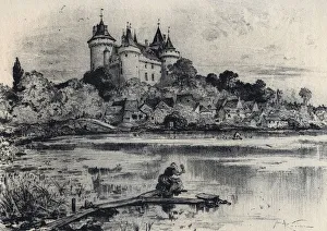 The castle of Combourg in Ille-et-Vilaine - Old France - Brittany - text The castle of Combourg in Ille-et-Vilaine - Old France - Brittany - text