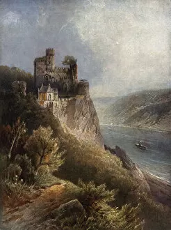 Swirling Gallery: Castle Rheinstein (colour litho)