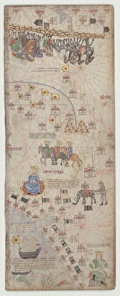 Mappa Mundi Gallery: Catalan Atlas, Sheet 10, 1375 (pen with coloured inks on parchment)