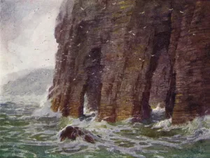 Cathedral Cliffs, Achill Island (colour litho) Cathedral Cliffs, Achill Island (colour litho)