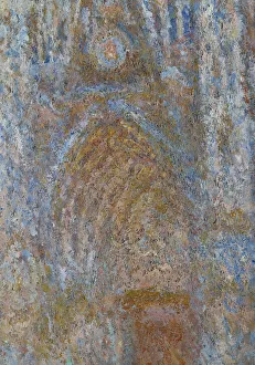 The cathedrale de Rouen, the portal sun morning, blue harmony Detail The cathedrale de Rouen, the portal sun morning, blue harmony Detail