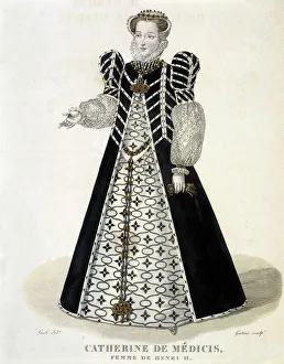 Catherine de Medici (Caterina de Medici), Woman of Henry II - in ' Galerie francaise des femmes famaises' Catherine de Medici (Caterina de Medici), Woman of Henry II - in ' Galerie francaise des femmes famaises'