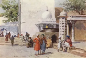 The Cauldron at the Entrance to the Dargah, Ajmere (colour litho) The Cauldron at the Entrance to the Dargah, Ajmere (colour litho)