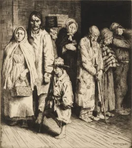 Impoverished Gallery: The Cause of the Poor (etching)