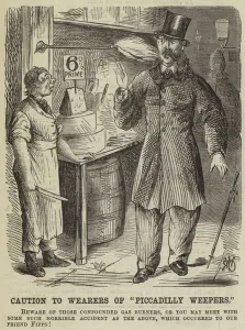 Caution to wearers of Piccadilly Weepers (engraving) Caution to wearers of Piccadilly Weepers (engraving)