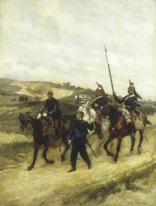 A Cavalry Office and Dragoons (oil on canvas) A Cavalry Office and Dragoons (oil on canvas)