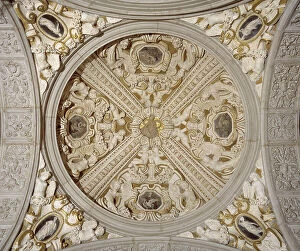 Interior Design Gallery: Detail of the ceiling in the Sansovino Gallery, Venice, c.1537 (stone)
