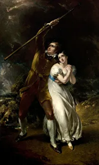 Celadon and Amelia in a Storm, 1840-49 (oil on canvas) Celadon and Amelia in a Storm, 1840-49 (oil on canvas)