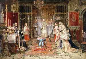 Celebrating Santa Maria della Rosa, (oil on panel) Celebrating Santa Maria della Rosa, (oil on panel)