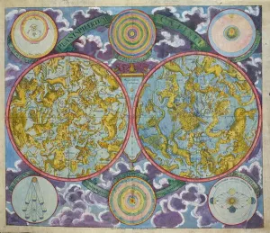 Celestial Map of the Planets (coloured engraving) Celestial Map of the Planets (coloured engraving)