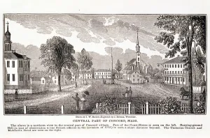 Central part of Concord, from Historical Collections of Massachusetts' Central part of Concord, from Historical Collections of Massachusetts'