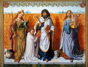 Central panel of the altar of Saint Bartholome: Saint Agnes Central panel of the altar of Saint Bartholome: Saint Agnes