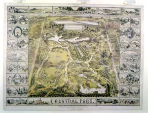 Central Park, Looking North from 59th Street, engraved by F. Hepperheimer (fl Central Park, Looking North from 59th Street, engraved by F. Hepperheimer (fl