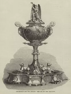 Officers Mess Gallery: Centrepiece for the Officers Mess of the 48th Regiment (engraving)