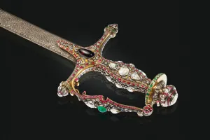 A Ceremonial Sword of the Nizam of Hyderabad, 1880-1900 (inscribed steel blade A Ceremonial Sword of the Nizam of Hyderabad, 1880-1900 (inscribed steel blade