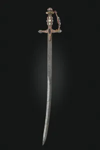 A Ceremonial Sword of the Nizam of Hyderabad, 1880-1900 (inscribed steel blade A Ceremonial Sword of the Nizam of Hyderabad, 1880-1900 (inscribed steel blade
