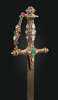A Ceremonial Sword of the Nizam of Hyderabad, 1880-1900 (inscribed steel blade A Ceremonial Sword of the Nizam of Hyderabad, 1880-1900 (inscribed steel blade