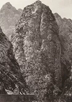 Maps Collection: Chabet el Akhra Gorges, Algeria (b / w photo)