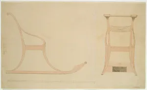 Chair for a Sleigh (pen with reddish w/c on paper) Chair for a Sleigh (pen with reddish w/c on paper)
