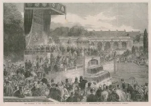 The Chairman of the Juries delivering the awards to Earl Granville (engraving) The Chairman of the Juries delivering the awards to Earl Granville (engraving)
