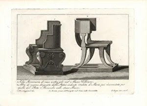 Chairs in the Vatican Museum. 1802 (engraving) Chairs in the Vatican Museum. 1802 (engraving)