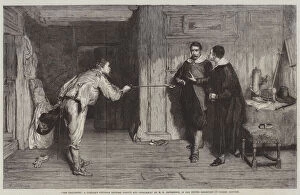 The Challenge, a Puritan's Struggle between Honour and Conscience (engraving)