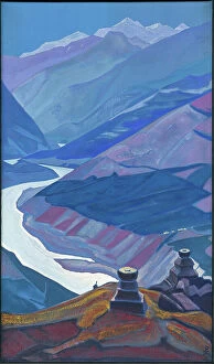 Himalaya Gallery: Chandra-Bhaga (Path to Triloknath), 1932 (tempera on canvas)