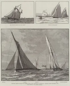 Channel Match of the New Thames Yacht Club, Southend to Harwich, starting from Southend Pier (engraving) Channel Match of the New Thames Yacht Club, Southend to Harwich, starting from Southend Pier (engraving)