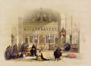 Chapel of the Convent of St. Saba, 5th April 1839, from Volume II published Chapel of the Convent of St. Saba, 5th April 1839, from Volume II published