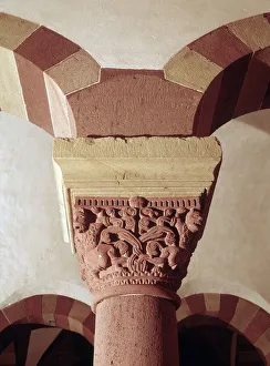 Chapiteau of the Romanesque crypt of Strasbourg Cathedral (Bas Rhin 67) Chapiteau of the Romanesque crypt of Strasbourg Cathedral (Bas Rhin 67)