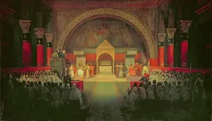 The Chapter of the Order of the Templars held at Paris, 22nd April 1147, 1844 (oil The Chapter of the Order of the Templars held at Paris, 22nd April 1147, 1844 (oil