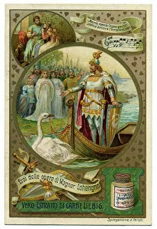 German School Gallery: The Characters of Lohengrin, 1906 (colour litho)