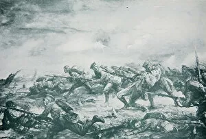 War & Military Scenes: 20th Century Gallery: The Charge of the 4th Canadian Battalion at Ypres, from The Year 1915