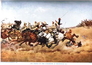 Charge of the Cuirassiers at Rezonville 1870, illustration from Hutchinson' Charge of the Cuirassiers at Rezonville 1870, illustration from Hutchinson'