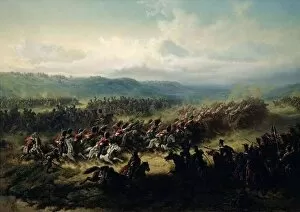 Battlefield Gallery: Charge of the Light Brigade, 25th October 1854 (oil on canvas)