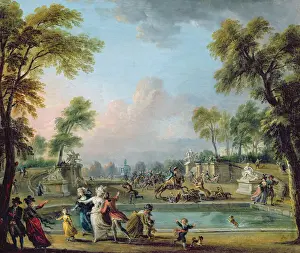 The Charge of the Prince of Lambesc (1751-1825) in the Tuileries Gardens The Charge of the Prince of Lambesc (1751-1825) in the Tuileries Gardens