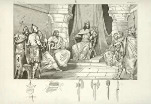 Charibert I, Frankish King of Paris (engraving)