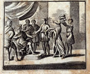 The Charlatan. Fables by Jean de La Fontaine (1621-95). Illustration by Francois Chauveau The Charlatan. Fables by Jean de La Fontaine (1621-95). Illustration by Francois Chauveau
