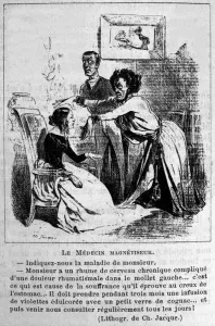 Charlatanism: satire about consulting hypnosis magnetizers to treat diseases Charlatanism: satire about consulting hypnosis magnetizers to treat diseases
