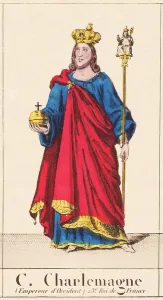 Charlemagne, ALPHABET OF THE HISTORY OF FRANCE, circa 1830 (engraving) Charlemagne, ALPHABET OF THE HISTORY OF FRANCE, circa 1830 (engraving)