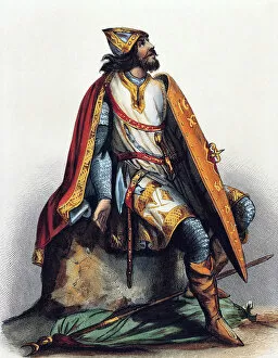 Charles Martel (colour engraving)