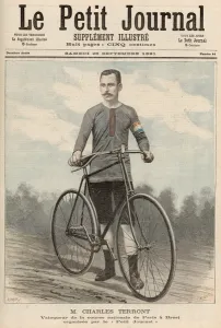 Charles Terront (1857-1932) from Le Petit Journal, 26th September 1891 Charles Terront (1857-1932) from Le Petit Journal, 26th September 1891