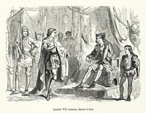 Charles VII recevant Jeanne d'Arc (engraving)