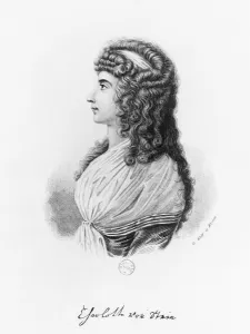 Charlotte von Stein, born von Schardt, late 18th century-early 19th century, engraved by G Charlotte von Stein, born von Schardt, late 18th century-early 19th century, engraved by G