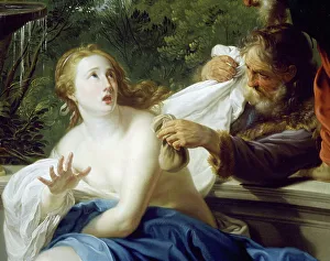 Chaste Susanna, 1751, by Pompeo Batoni (1708-1787), oil on canvas, 97x135 cm, Detail Chaste Susanna, 1751, by Pompeo Batoni (1708-1787), oil on canvas, 97x135 cm, Detail