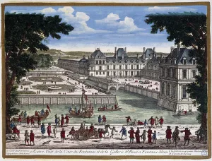Chateau de Fontainebleau - engraving by Perelle, 1680 Chateau de Fontainebleau - engraving by Perelle, 1680