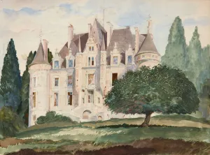 Chateau de la Roche Bagnoles, Normandy, 1935 (pencil and w/c on paper) Chateau de la Roche Bagnoles, Normandy, 1935 (pencil and w/c on paper)